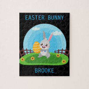 Easter bunny puzzle personalized.