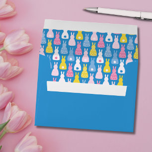 Easter Bunny Rabbit blue Envelope