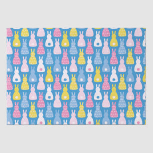 Easter Bunny Rabbit Blue pattern Tissue Paper