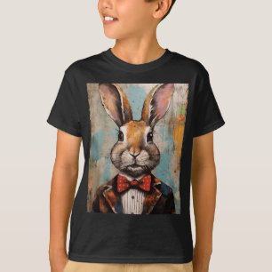 Easter Bunny Rabbit Bow Tie Happy Easter Boys Kids T-Shirt