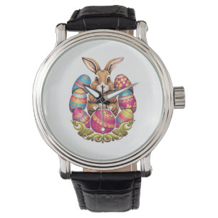 Easter Bunny Rabbit Colourful Eggs Easter Egg Hunt Watch