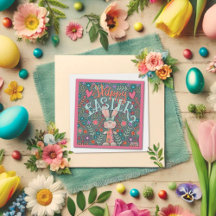 Easter Bunny Rabbit Cute Fun Floral Inspirivity 