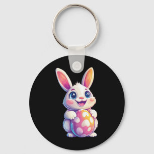 Easter Bunny Rabbit Easter Egg Graphic 2 Keychain