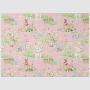 Easter Bunny Rabbit Floral Butterfly Decoupage Tissue Paper