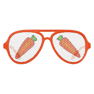 Easter Bunny Rabbit Orange Carrot Veggie Vegetable Aviator Sunglasses