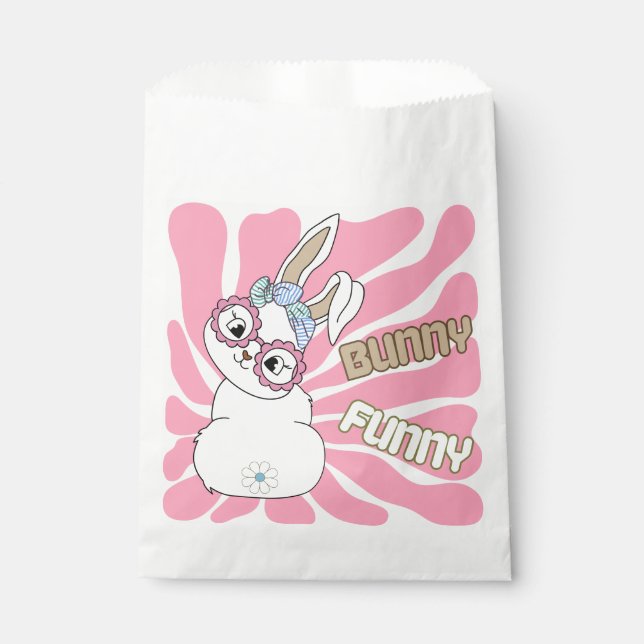 Easter bunny rabbit pretty cute favour bag (Front)