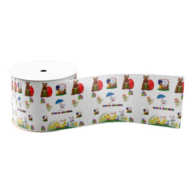 easter bunny rabbit ribbon grosgrain ribbon (Spool)