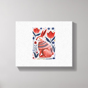 Easter Bunny Rabbit Spring _ Norwegian Scandinavia Canvas Print