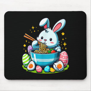 Easter Bunny Ramen Kawaii Japanese Noodle Women Ki Mouse Pad