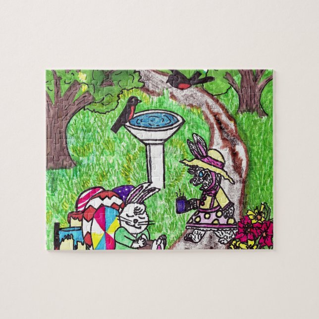 EASTER BUNNY RESTING  JIGSAW PUZZLE (Horizontal)