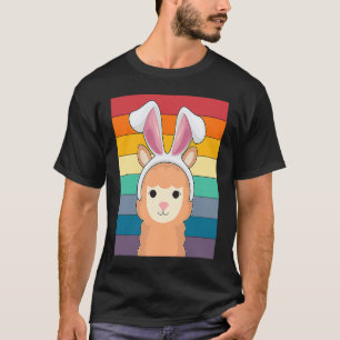 Easter Bunny Retro Vintage Style Alpaca Llama Rabb T-Shirt