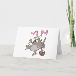 easter bunny rhino holiday card