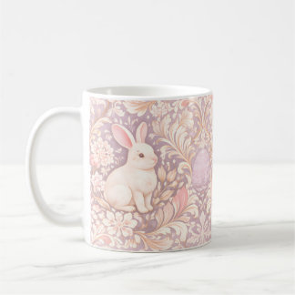 Easter Bunny Rococo Revival Damask Style Coffee Mug
