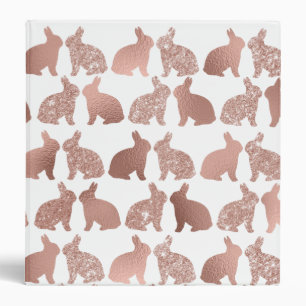 Easter Bunny Rose Gold Foil Glitter Photo Binder