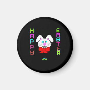 Easter Bunny Round Magnet