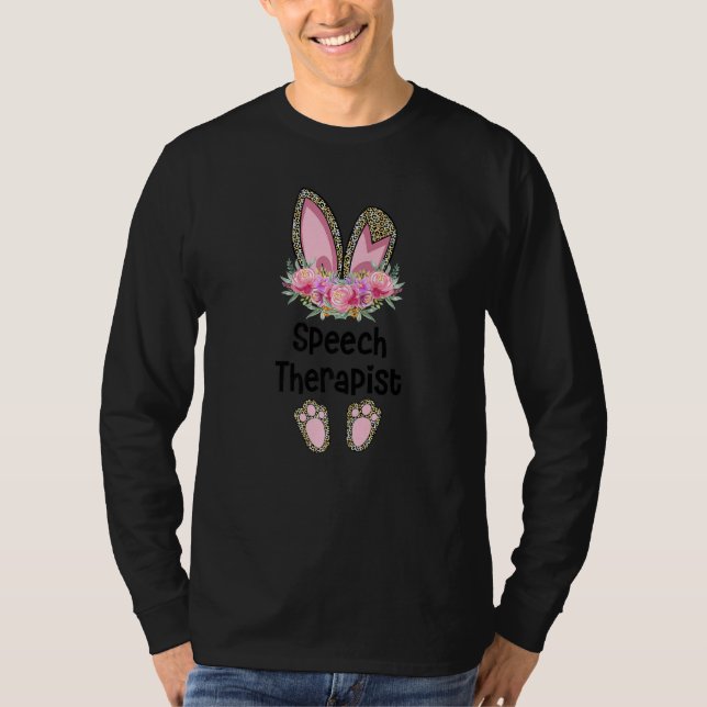 Easter Bunny School Rabbit Team Leopard Speech The T-Shirt (Front)