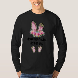 Easter Bunny School Team Leopard Administrative As T-Shirt