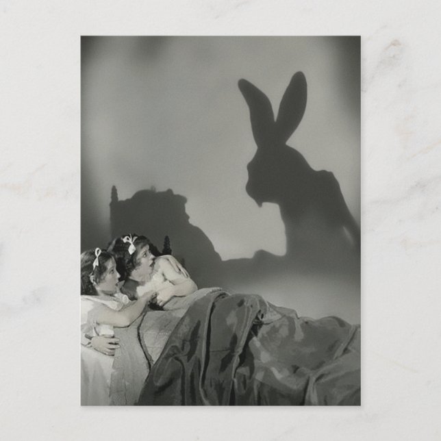 Easter Bunny Shadow Postcard (Front)
