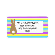 Easter Bunny Silhouette Return Address Label