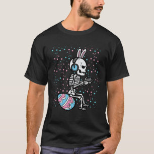 Easter Bunny Skeleton Gamer Funny Gaming Boys Kids T-Shirt