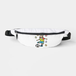 Easter Bunny Soccer Kick Rabbit Football Boys Kids Fanny Pack