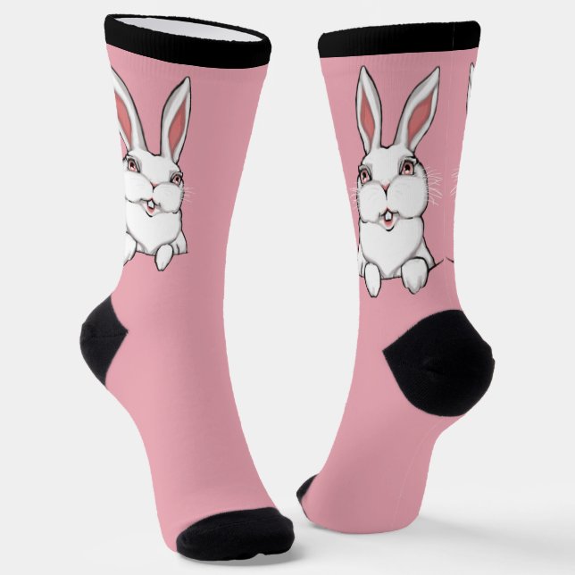 Easter Bunny Socks Festive Easter Socks Customize (Angled)