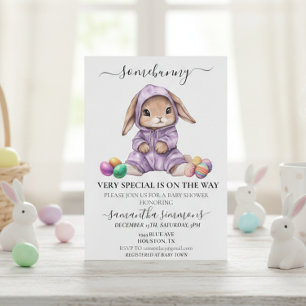 Easter Bunny Somebunny Special Baby Shower Invitation
