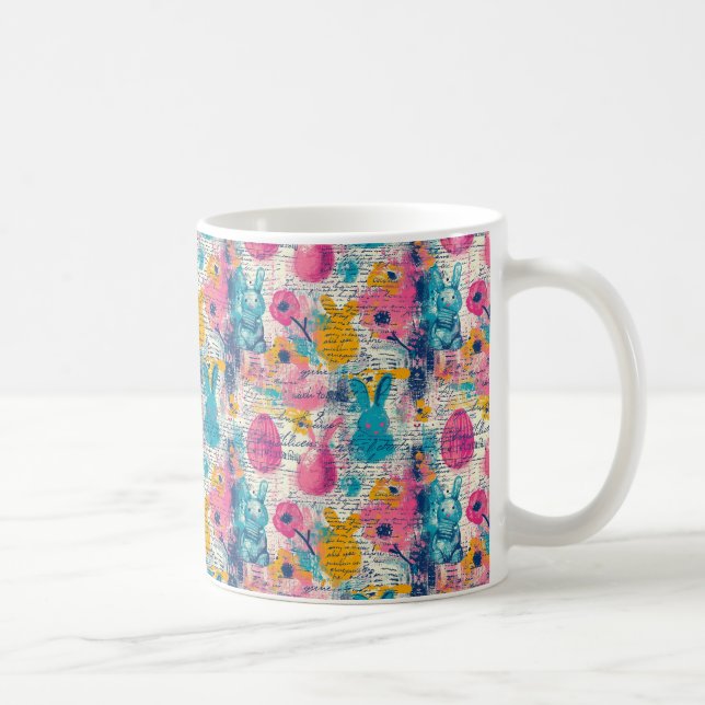  Easter Bunny Splash: Hues of Happiness Coffee Mug (Right)