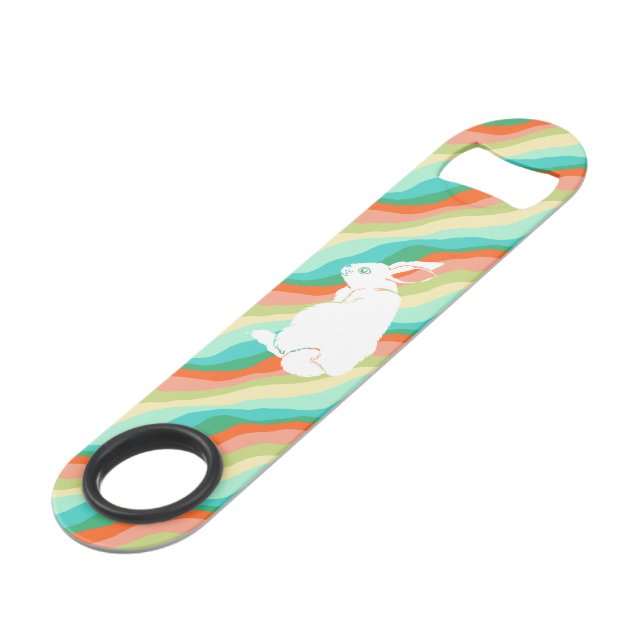 Easter Bunny Spring Abstract Pattern Bar Key (Back Angled)