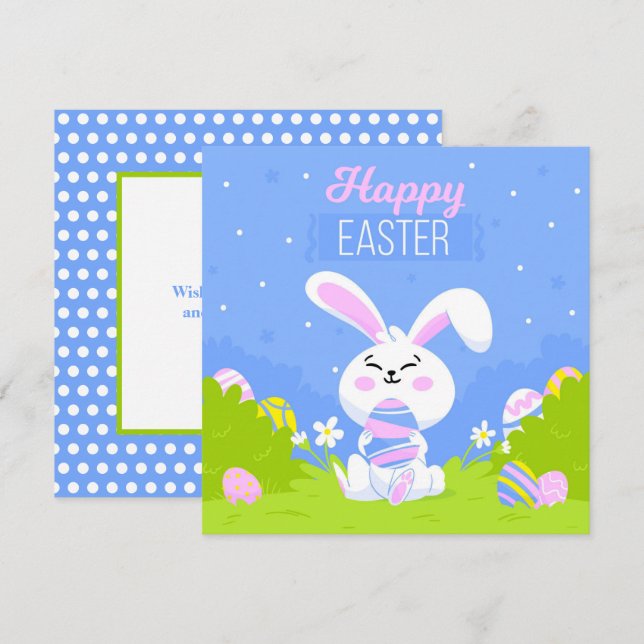 Easter Bunny Spring Card (Front/Back)