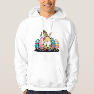 Easter Bunny Spring Cute Gnome Easter Egg Hunting Hoodie