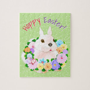 Easter Bunny Spring Flowers Jigsaw Puzzle