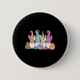 Easter Bunny Spring Gnome Easter Egg Hunting And B 2 Inch Round Button