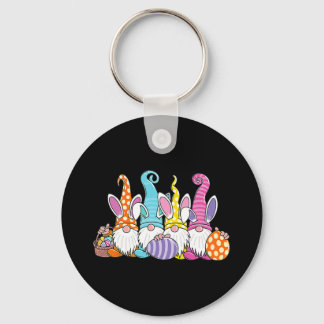 Easter Bunny Spring Gnome Easter Egg Hunting And B Keychain