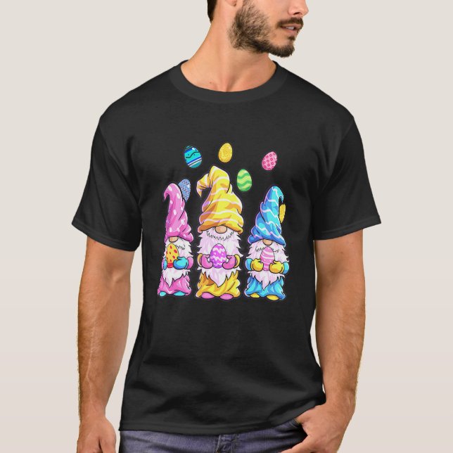 Easter Bunny Spring Gnome Easter Egg Hunting And B T-Shirt (Front)