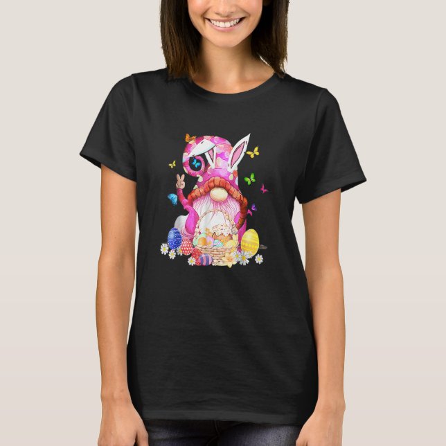 Easter Bunny Spring Gnome Easter Egg Hunting And B T-Shirt (Front)
