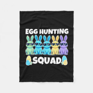 Easter Bunny Squad Humour Egg Hunting Day  Fleece Blanket