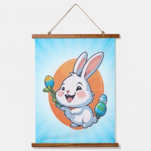 Easter Bunny Sublimation Design-93465 Hanging Tapestry