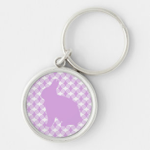 Easter Bunny Swirls Keychain, Lavender Keychain