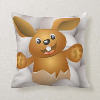 easter bunny throw pillow