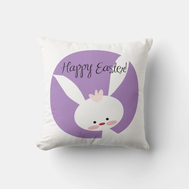 Easter Bunny Throw Pillow (Front)