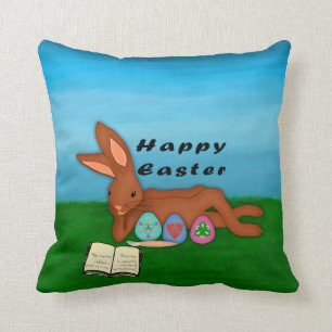 Easter Bunny Throw Pillow