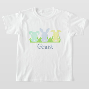 Easter Bunny Trio, Pastel Watercolor Boys T-Shirt