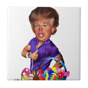 easter bunny trump tile