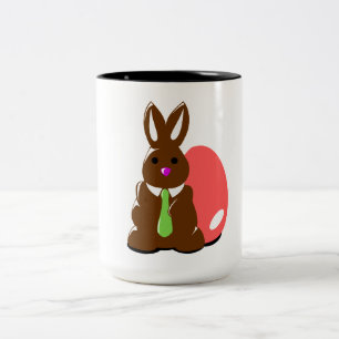 Easter bunny two toned mug. Two-Tone coffee mug