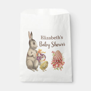 Easter Bunny Vintage Rabbit & Chicken Baby Shower Favour Bag
