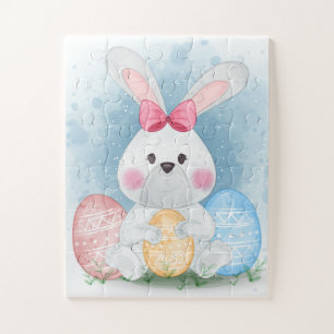 Easter Bunny w/ Easter Eggs Puzzle (30 os pcs)