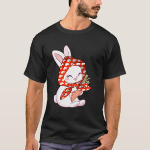Easter Bunny Wears Bandana Retro Grandna Bow Coque T-Shirt