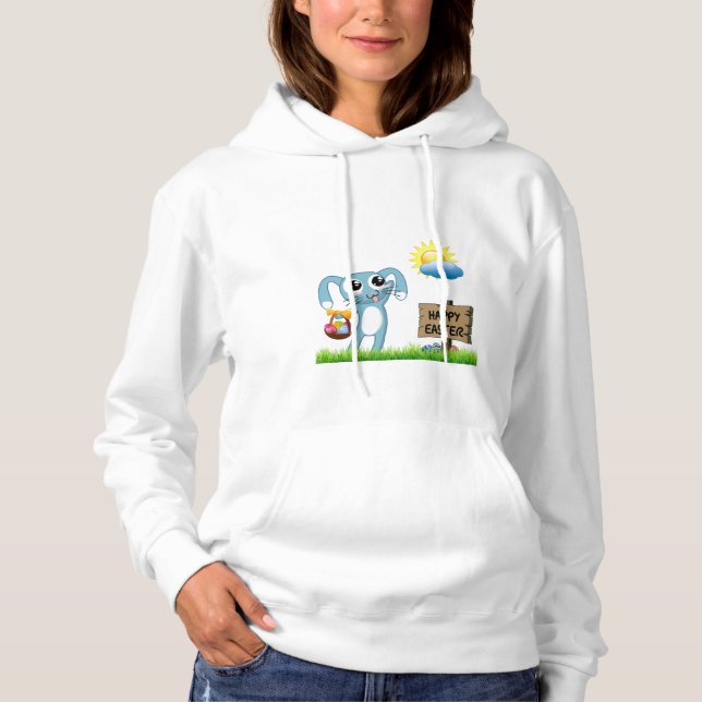 Easter Bunny wishes a Happy Easter Hoodie (Front)