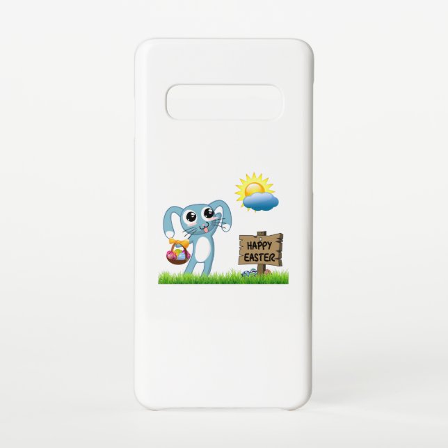 Easter Bunny wishes a Happy Easter Samsung Galaxy Case (Back)